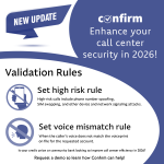 High risk and voice mismatch validation rules